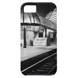 Covered Train Stop Along Tracks iPhone 5 Cases