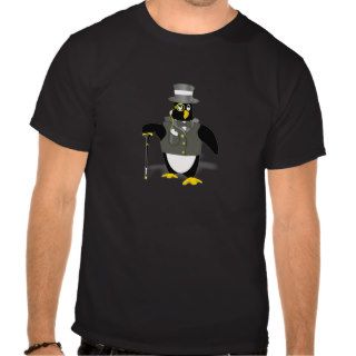 Cartoon Penguin Wearing a Tuxedo Tee Shirts