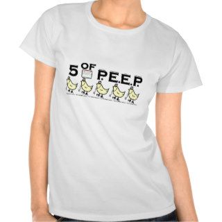 5 of P.E.E.P. Tee Shirts