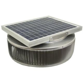Active Ventilation 14 in. Aluminum Round 15 Watt Solar Powered Roof Exhaust Fan in Mill Finish ASF 14 RF
