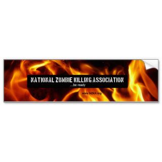 National Zombie Killing Association bumper sticker