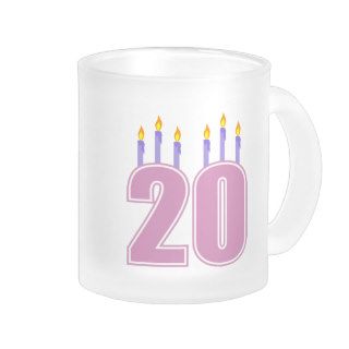 20 Birthday Candles (Purple / Pink) Coffee Mug