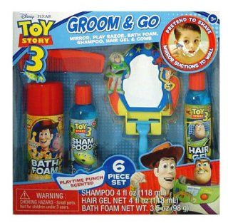 Disney Pixar Toy Story 3 Boys Groom & Go 6 pcs Bath Gift Set   Includes Mirror, Play Razor, Bath Foam, Shampoo, Hair Gel & Comb Toys & Games