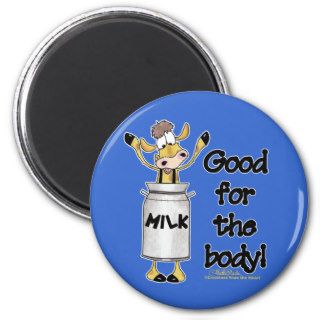 Cow in Milk Can Fridge Magnets