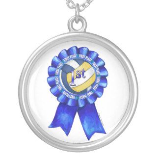 Volleyball Ribbons 1st Necklace