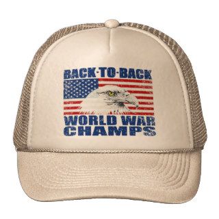 Back To Back World War Champs Eagle Distressed Hat
