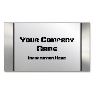 Silver Metal Look Business Cards