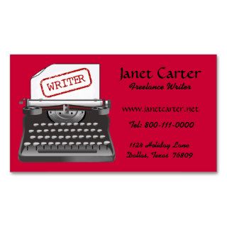 Freelance Writer Business Cards