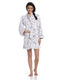 Hello Kitty Junior's Plush Hour Burnout Kimono Robe, White Multi, Medium Bathrobes