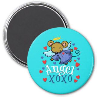 Angel Hugs and Kisses Fridge Magnets