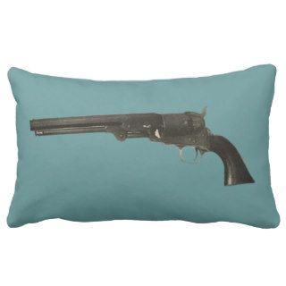 Vintage 1860s Colt Firearms Revolver Gun Pillow