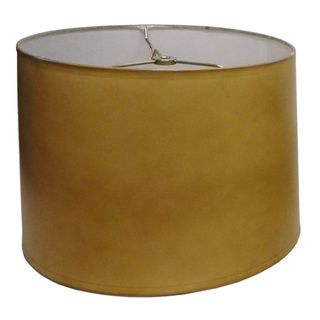 Caramel Parchment Round Drum Shade Table Lamps