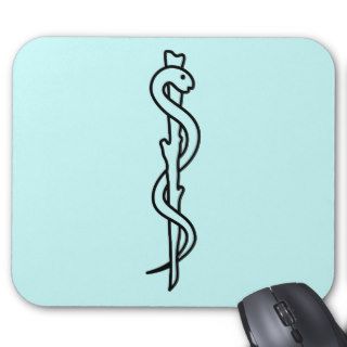 Rod of Asclepius [medical symbol] Mousepad