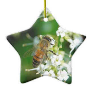 Honey Bee at Work. Christmas Ornament