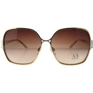 AX AX171/S Sunglasses   Armani Exchange Women's Designer Eyewear   Gold/White/Brown Shaded / One Size Fits All Automotive