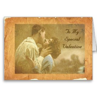 Vintage Valentine Kiss Greeting Cards