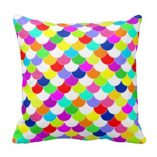 Anything But Gray Fish Scale Pattern Pillow