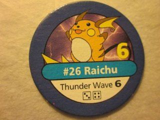 Pokemon Master Trainer 1999 Pokemon Chip Blue #26 Raichu 6 Thunder Wave 6 