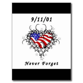 9/11/01 Patriotic Tattoo Postcards