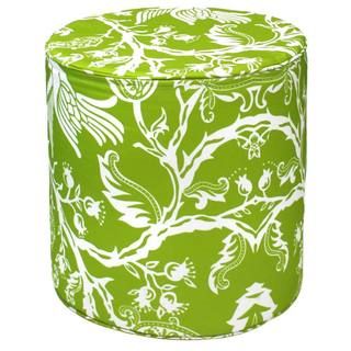 Bright Green Avery Outdoor Pouf Ottoman (India) Patio Chairs