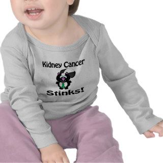 Kidney Cancer Stinks Skunk Awareness Design T shirt