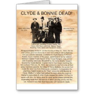 Bonnie and Clyde Dead Greeting Card