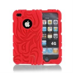 Red Tribal iPod Touch 4 Silicone Case Cases & Holders