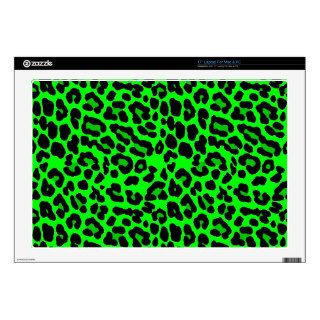 Lime green  Leopard Print Punk Goth Skin For 17" Laptop
