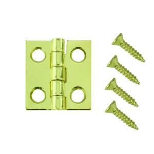 Everbilt 3/4 in. x 11/16 in. Bright Brass Middle Hinges 19724