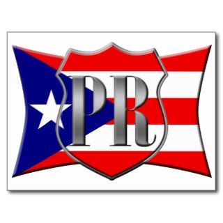 Stylized Puerto Rican Flag Postcard
