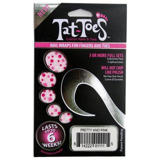 Tat Toes Pretty and Pink Designer Nail Wrap Other Health & Beauty