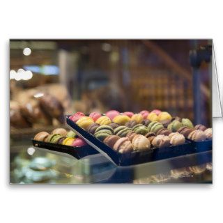 Macaroons in Show Window 2 Greeting Cards