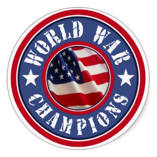 American Flag World War Champions Stickers