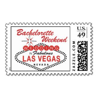 Bachelorette Party Las Vegas Wedding Postage Stamp