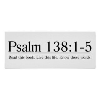 Read the Bible Psalm 1381 5 Poster