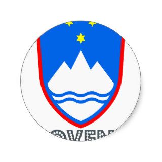Slovene Emblem Round Stickers