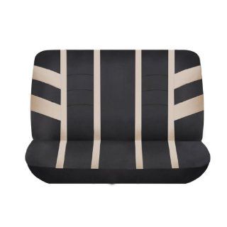 Racer Style 185 Style Beige & Black Car Truck Bench Seat Cover Universal Automotive