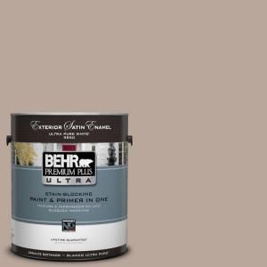 BEHR Premium Plus Ultra 1 Gal. #UL130 16 Mesa Taupe Satin Enamel Exterior Paint 985401