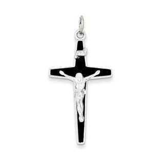 Sterling Silver Enameled Crucifix Pendant Cyber Monday Special Charm Jewelry Brothers Pendant Jewelry
