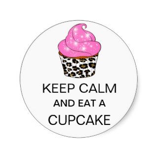 "KEEP CALM AND EAT A CUPCAKE" Stickers