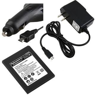 Battery/ Car and Travel Charger for Samsung Galaxy S II GT i9100 Eforcity Cell Phone Batteries
