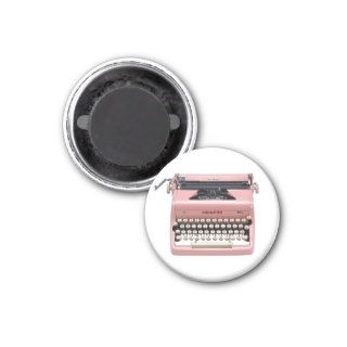 Vintage Manual Pink Typewriter Magnet