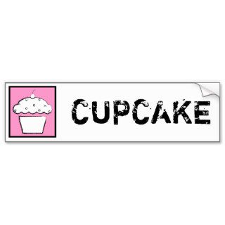 grunge cherry cupcake bumper sticker