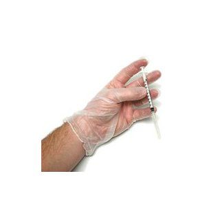 Radnor 64057721 Clear 5 mil Vinyl Sterile Lightly Powdered Disposable Gloves With Smooth Finish (100 Gloves Per Dispenser Box)