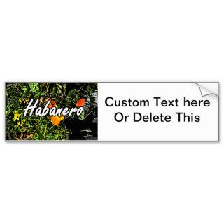 Habanero text against plant photograph bumper stickers