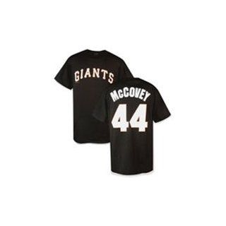 San Francisco Giants William McCovey #44 Black T Shirt (Adult X Large)  Apparel  Clothing