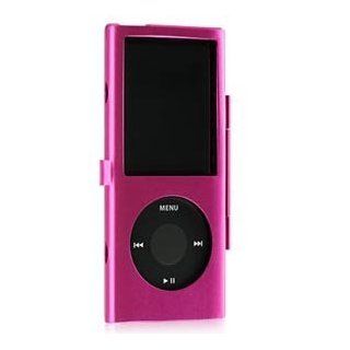 Apple iPod Nano 4th Generation NanMetal 4G Aluminum Case 8gb and 16gb   Magenta Hot Pink Cell Phones & Accessories