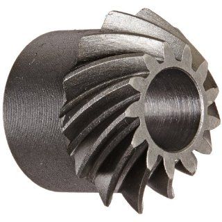 Boston Gear SH192 P Spiral Bevel Pinion Gear, 21 Ratio, 0.313" Bore, 19 Pitch, 13 Teeth, 35 Degree Spiral Angle, Steel with Case Hardened Teeth