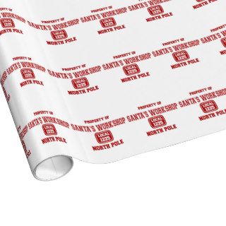 Property of Santa's Workshop wrapping paper