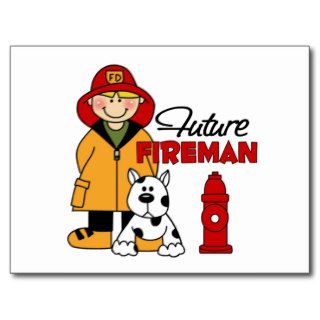Future Fireman Firefighter Children's Gifts Post Cards